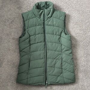 Women's Green Puffer Vest